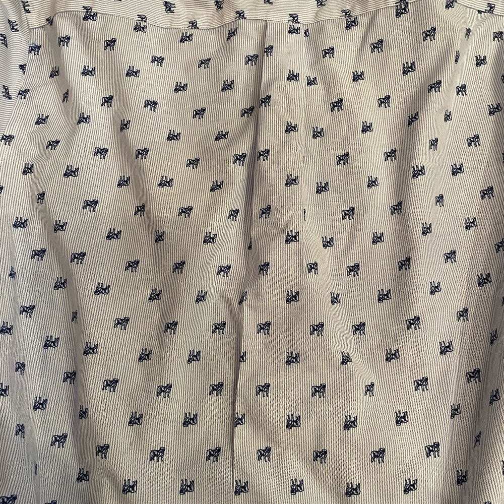 Stafford Travel Oxford Light Blue 18.5 Wrinkle Free Bulldog - Picture 9 of 9